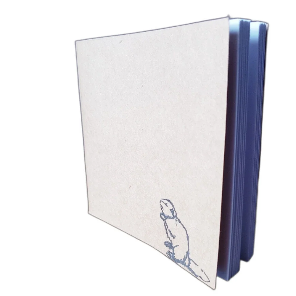 Beaver Stamped Blank Notebook Diary Journal Idea Pad - 4.25 x 4.25